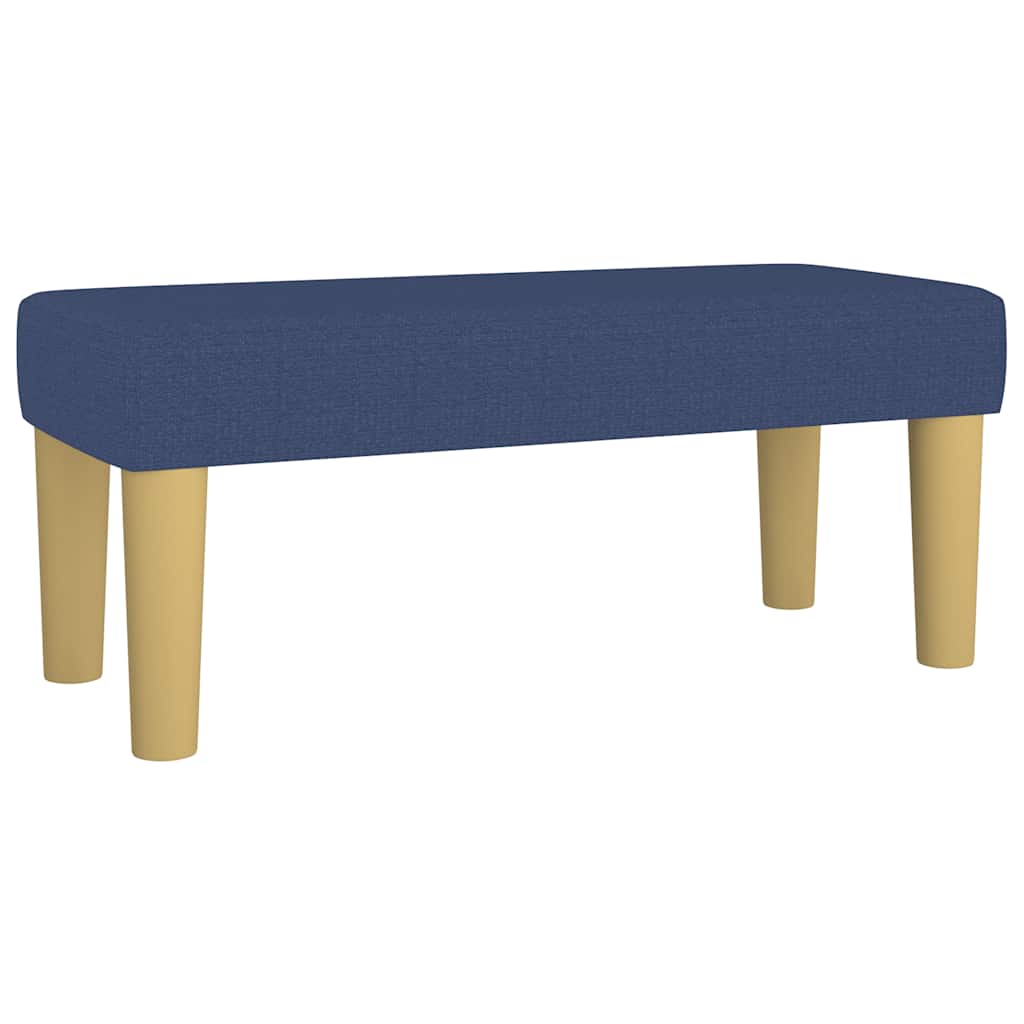vidaXL Κρεβάτι Boxspring με Στρώμα Μπλε 120x190 εκ. Υφασμάτινο