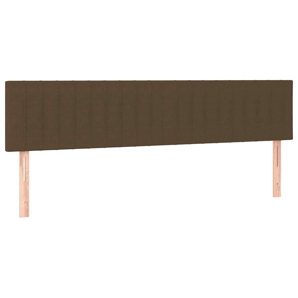 vidaXL Κρεβάτι Boxspring με Στρώμα Σκούρο Καφέ 120x190 εκ Υφασμάτινο
