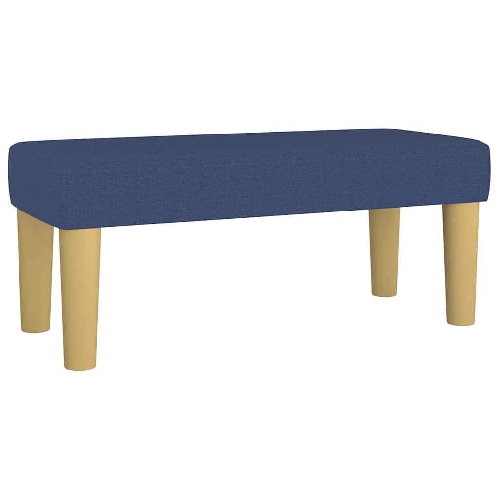 vidaXL Κρεβάτι Boxspring με Στρώμα Μπλε 120x190 εκ. Υφασμάτινο