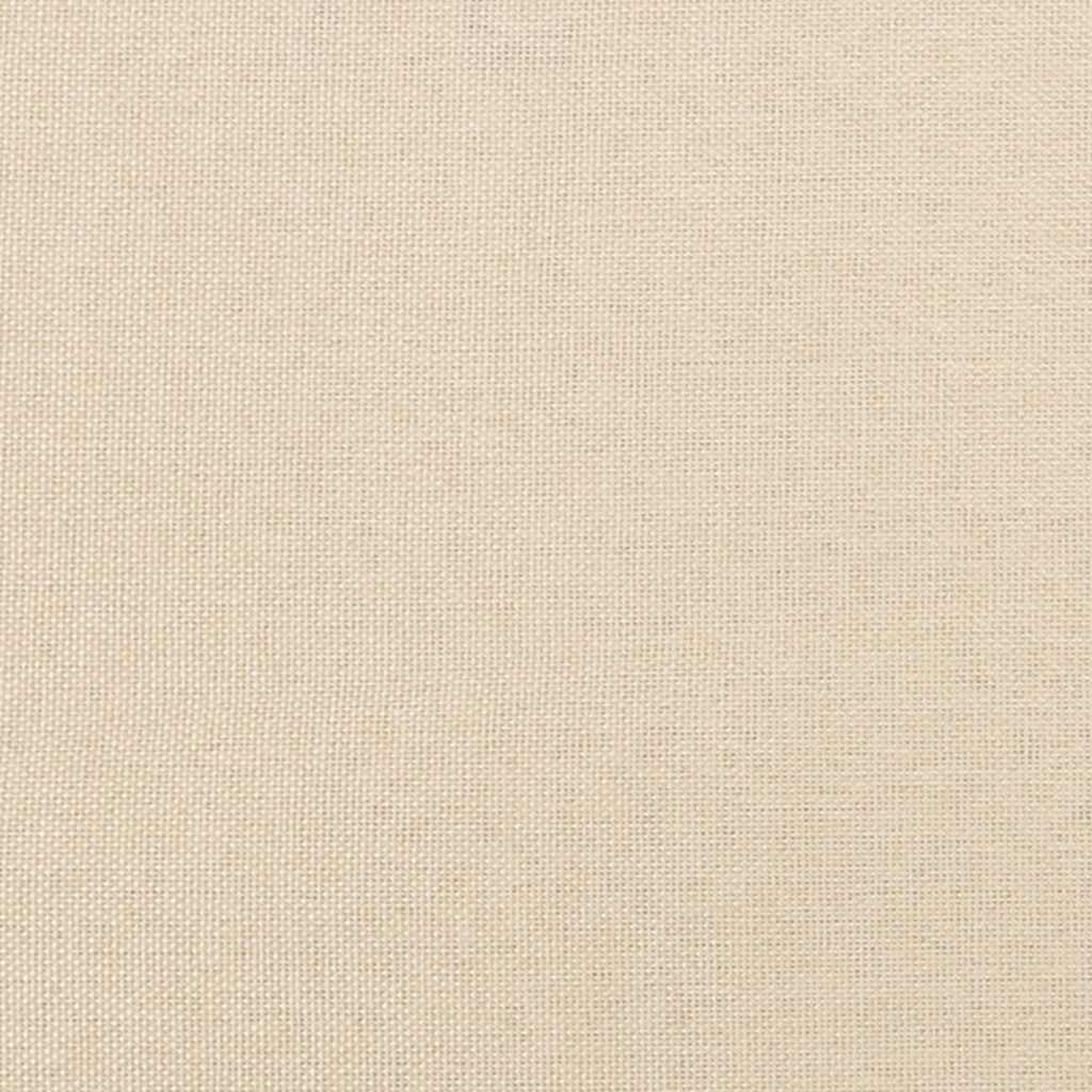 vidaXL Κρεβάτι Boxspring με Στρώμα Κρεμ 120x190 εκ. Υφασμάτινο