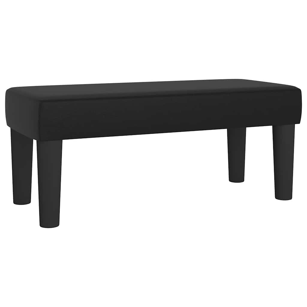 vidaXL Κρεβάτι Boxspring με Στρώμα Μαύρο 120x190εκ.από Συνθετικό Δέρμα