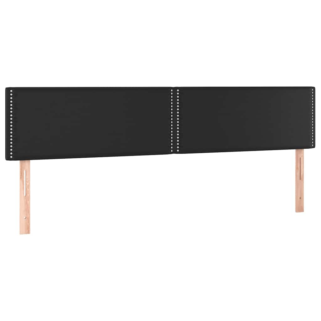 vidaXL Κρεβάτι Boxspring με Στρώμα Μαύρο 120x190εκ.από Συνθετικό Δέρμα