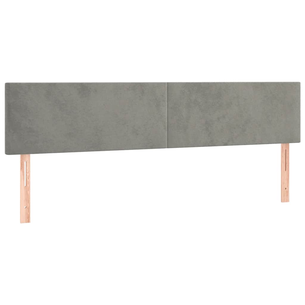 vidaXL Κρεβάτι Boxspring με Στρώμα Ανοιχτό Γκρι 120x190 εκ. Βελούδινο
