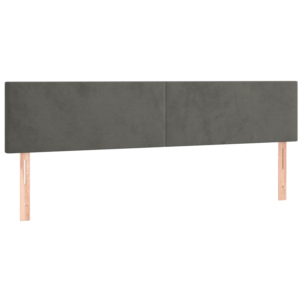 vidaXL Κρεβάτι Boxspring με Στρώμα Σκούρο Γκρι 120x190 εκ. Βελούδινο