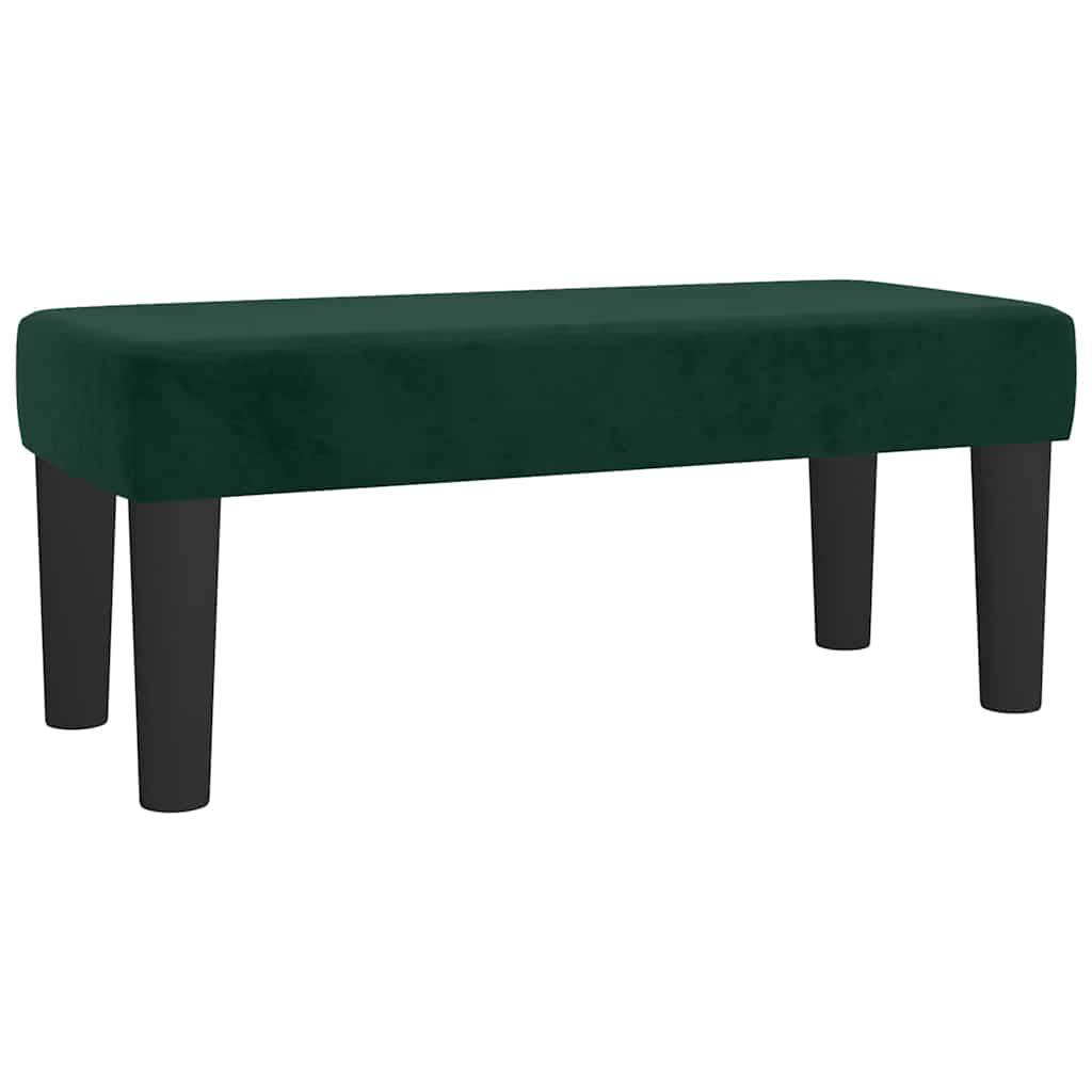 vidaXL Κρεβάτι Boxspring με Στρώμα Σκούρο Πράσινο 120x190εκ. Βελούδινο
