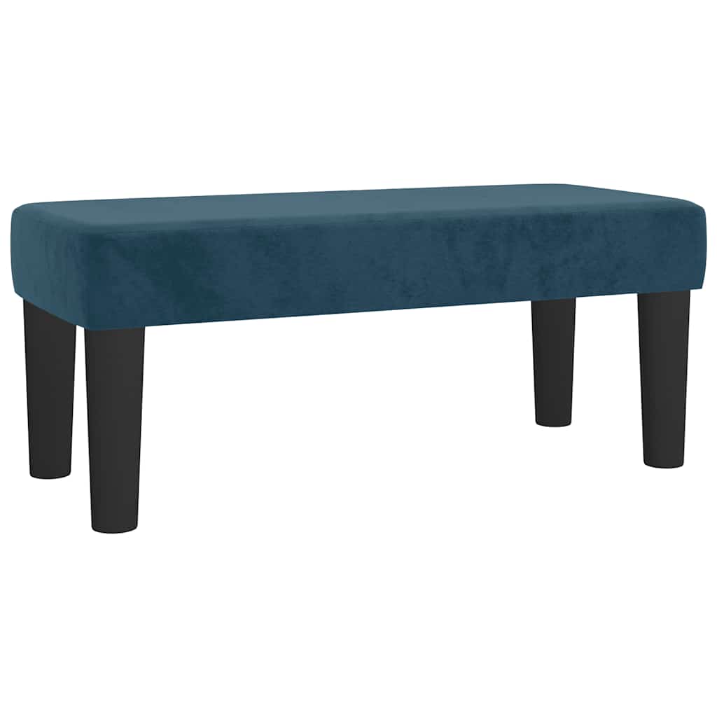 vidaXL Κρεβάτι Boxspring με Στρώμα Σκούρο Μπλε 120x190 εκ. Βελούδινο