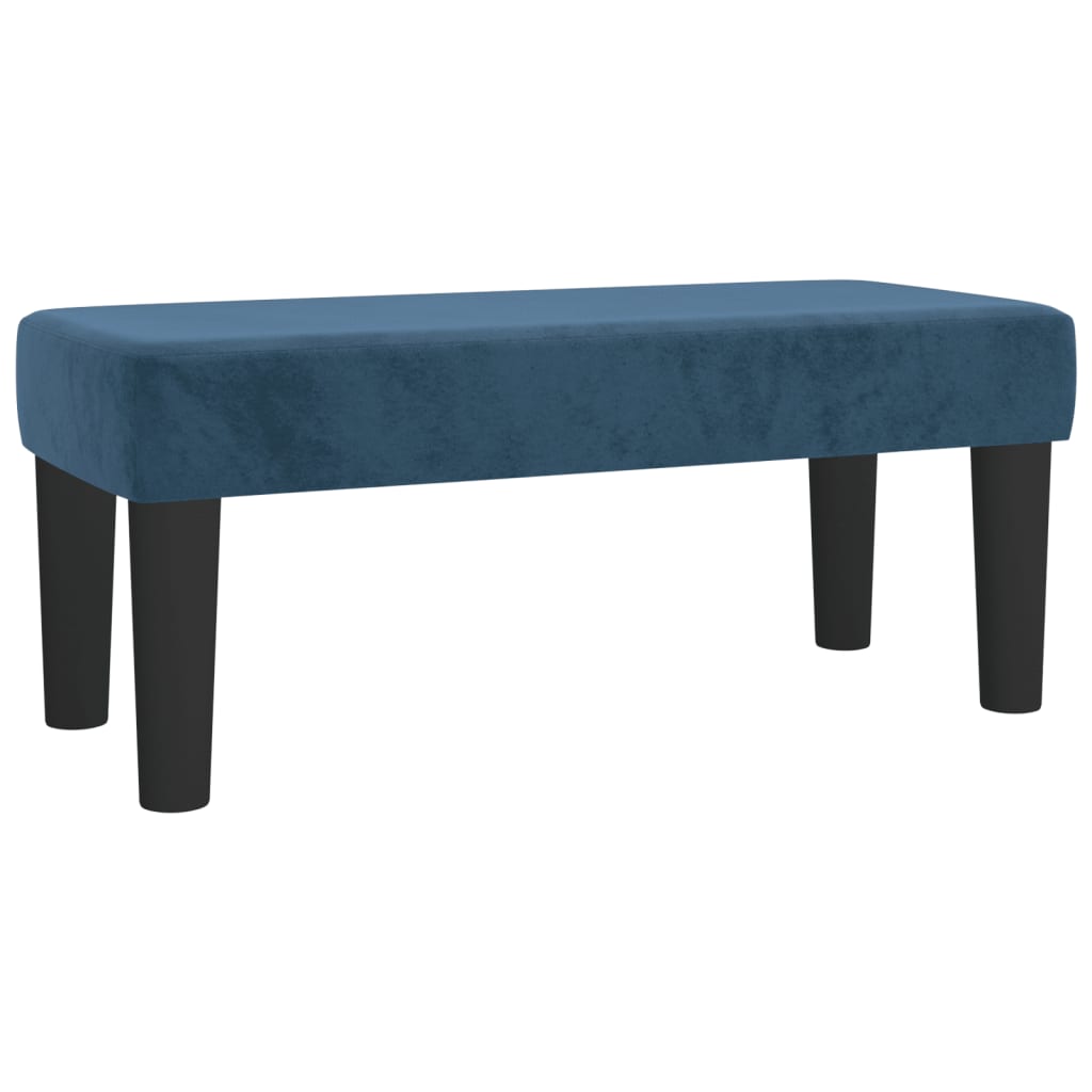 vidaXL Κρεβάτι Boxspring με Στρώμα Σκούρο Μπλε 120x190 εκ. Βελούδινο