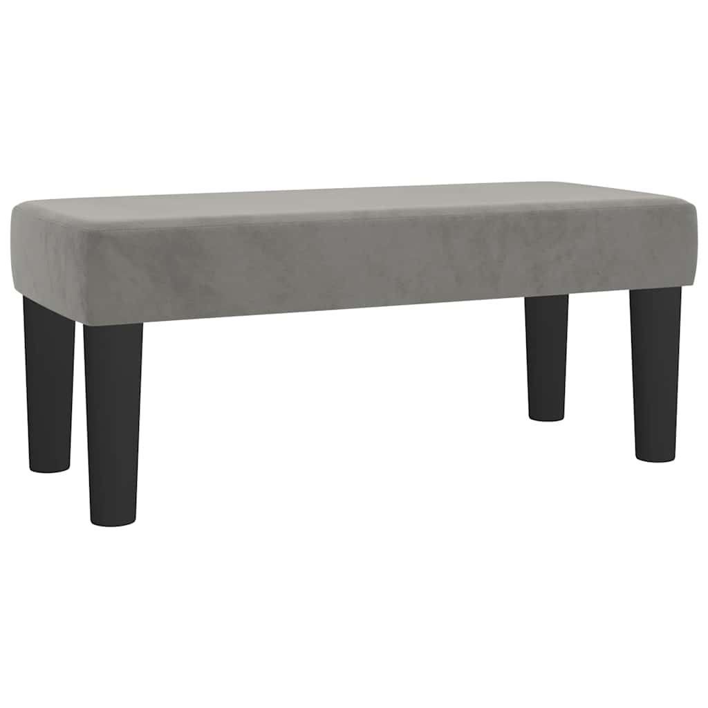 vidaXL Κρεβάτι Boxspring με Στρώμα Ανοιχτό Γκρι 120x190 εκ. Βελούδινο