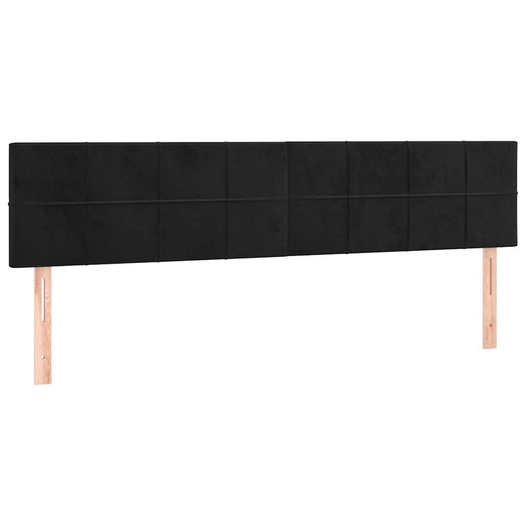 vidaXL Κρεβάτι Boxspring με Στρώμα Μαύρο 120x190 εκ. Βελούδινο