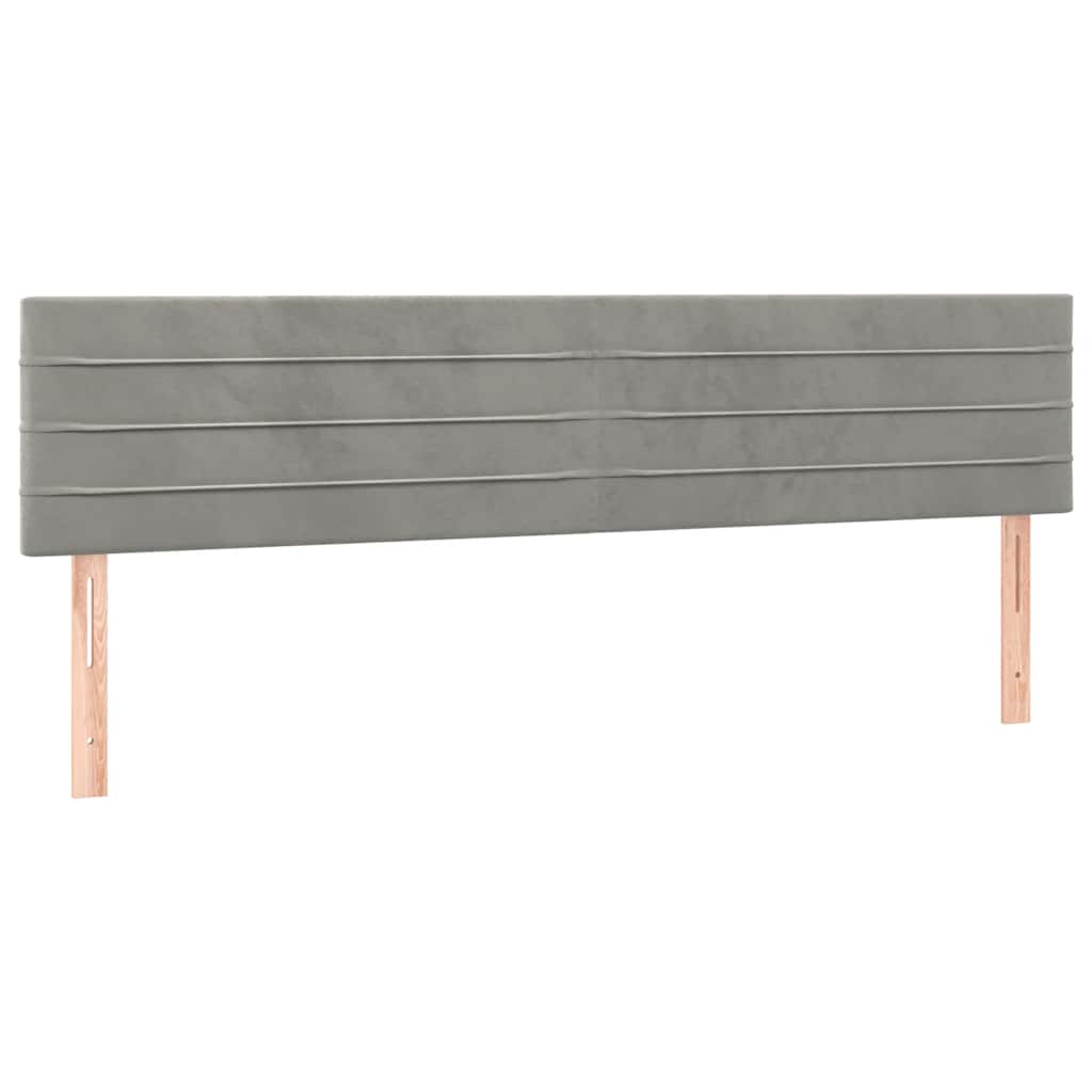 vidaXL Κρεβάτι Boxspring με Στρώμα Ανοιχτό Γκρι 120x190 εκ. Βελούδινο