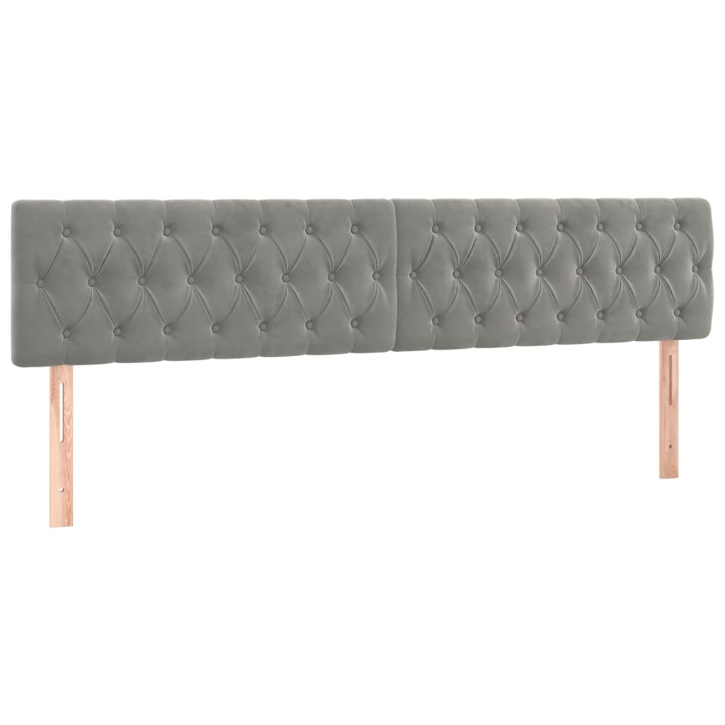 vidaXL Κρεβάτι Boxspring με Στρώμα Ανοιχτό Γκρι 120x190 εκ. Βελούδινο