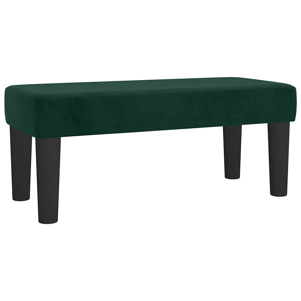 vidaXL Κρεβάτι Boxspring με Στρώμα Σκούρο Πράσινο 120x190εκ. Βελούδινο