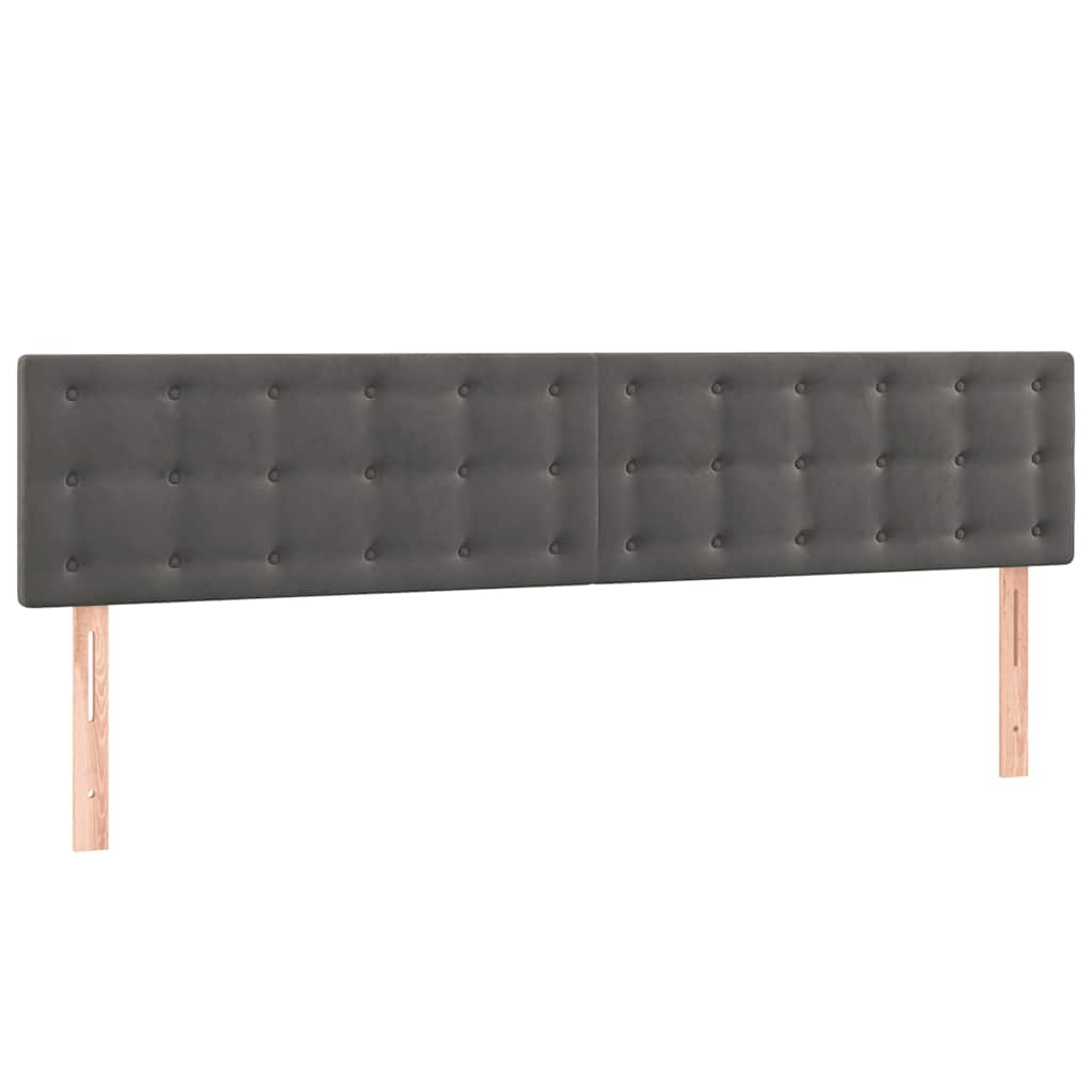 vidaXL Κρεβάτι Boxspring με Στρώμα Σκούρο Γκρι 120x190 εκ. Βελούδινο