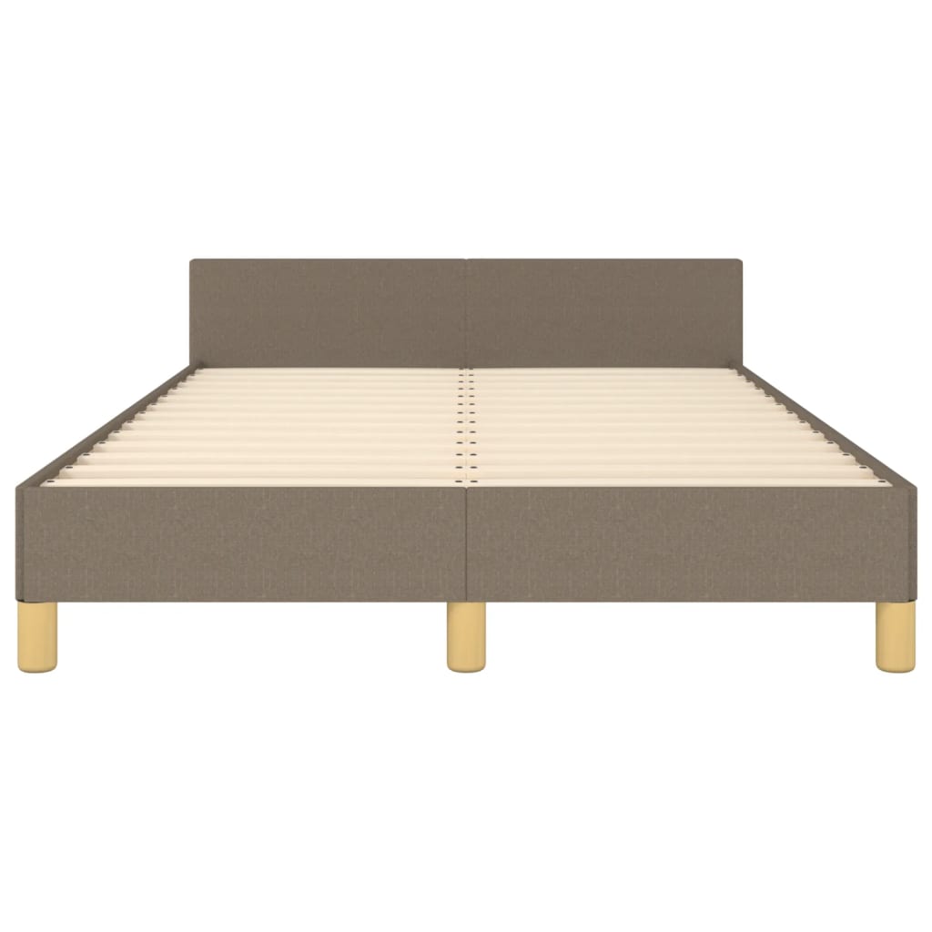 vidaXL Πλαίσιο Κρεβατιού χωρίς στρώμα Taupe 120x190 εκ. Υφασμάτινο