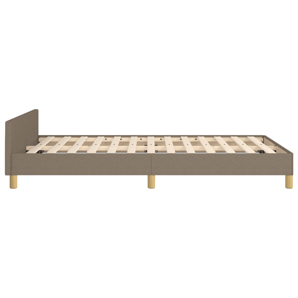 vidaXL Πλαίσιο Κρεβατιού χωρίς στρώμα Taupe 120x190 εκ. Υφασμάτινο