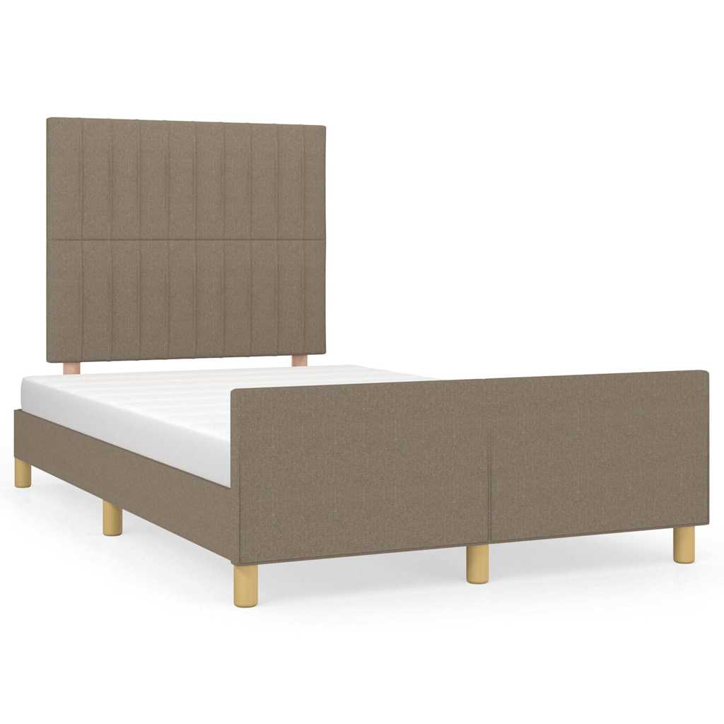 vidaXL Πλαίσιο Κρεβατιού χωρίς στρώμα Taupe 120x190 εκ. Υφασμάτινο