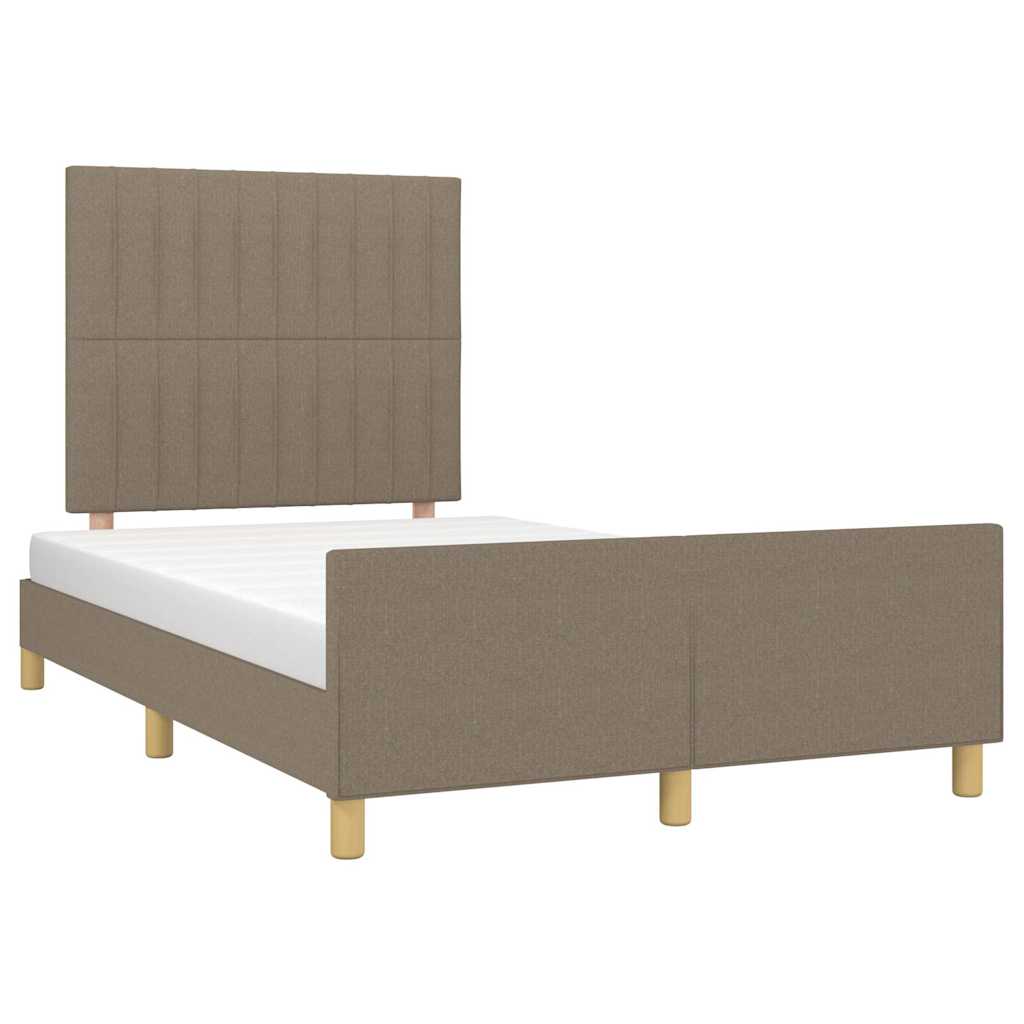 vidaXL Πλαίσιο Κρεβατιού χωρίς στρώμα Taupe 120x190 εκ. Υφασμάτινο