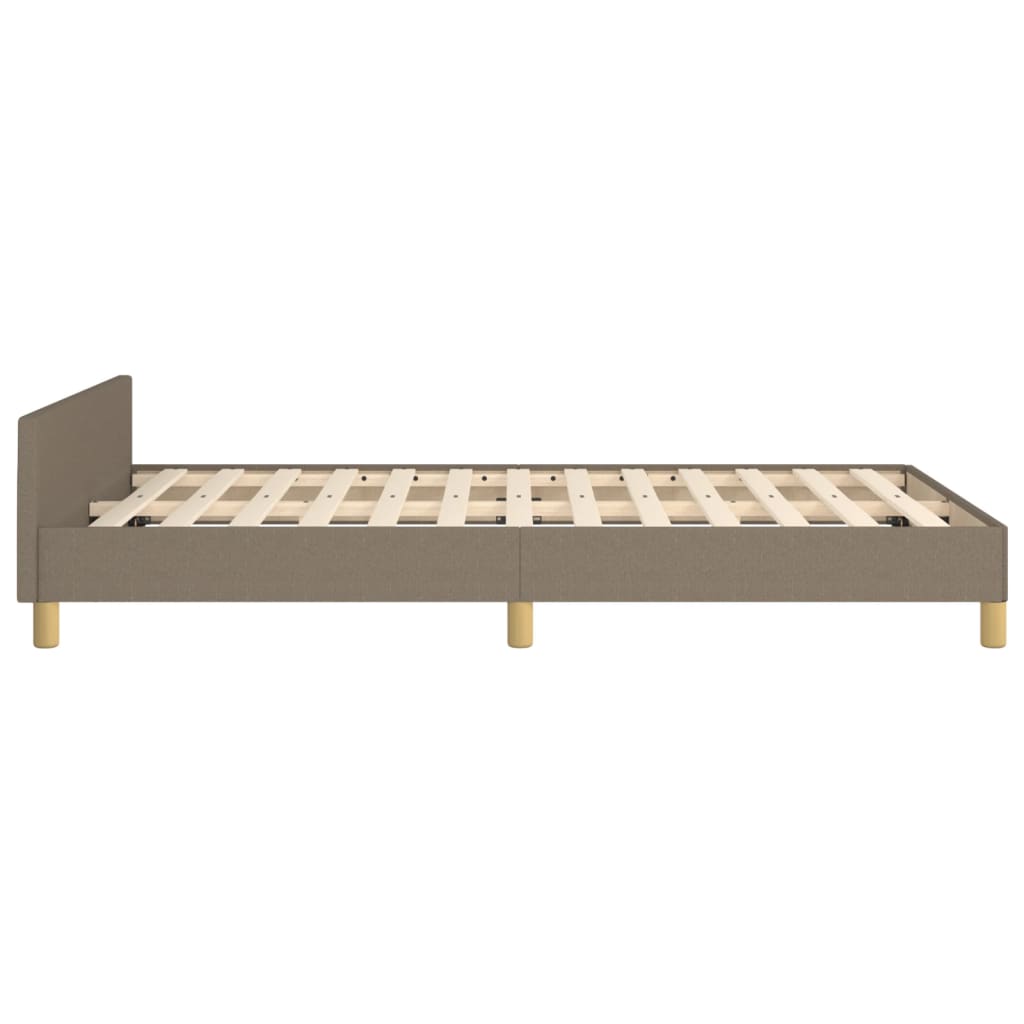 vidaXL Πλαίσιο Κρεβατιού χωρίς στρώμα Taupe 120x190 εκ. Υφασμάτινο