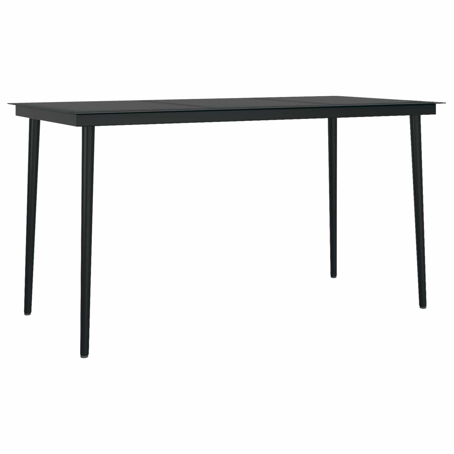 vidaXL Σέτ φαγητού για κήπο με μαξιλάρι 5 pcs Μαύρο συνθετικό ρατάν