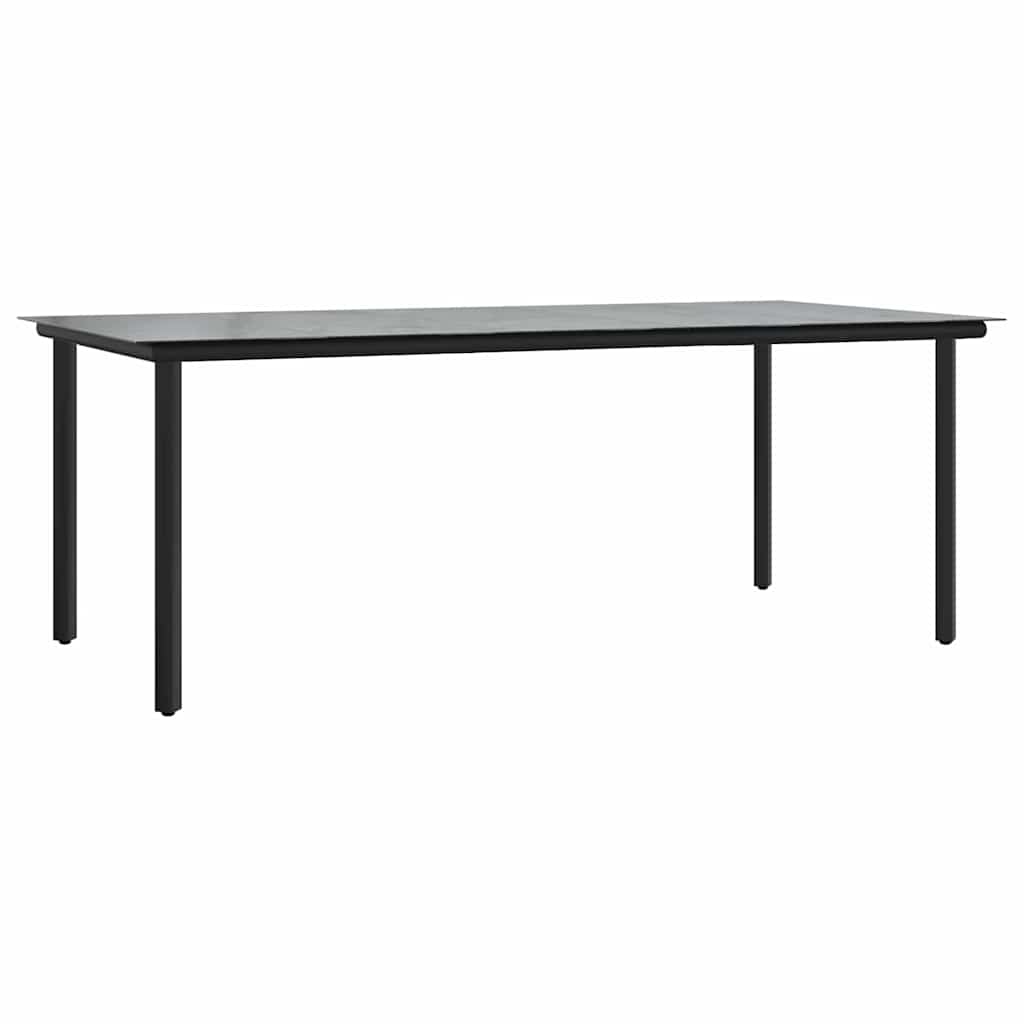 vidaXL Σέτ φαγητού για κήπο 7 pcs Ανοιχτό γκρι συνθετικό ρατάν