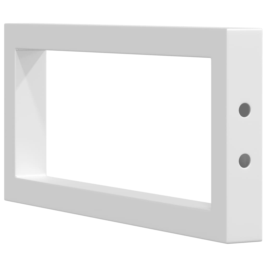 vidaXL Βραχίονες Ραφιών για Νιπτήρα Ορθ. 2 Τεμ. Λευκοί Χάλυβας