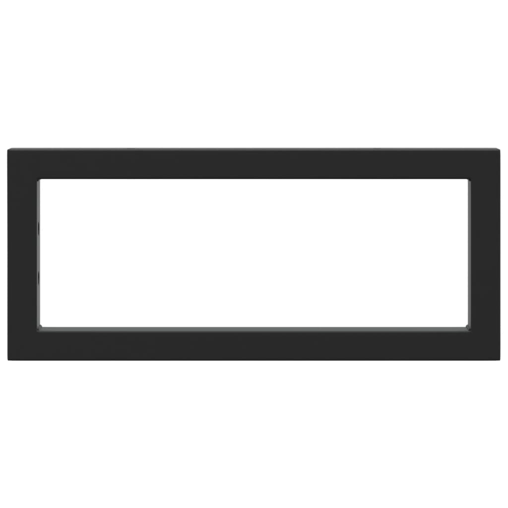 vidaXL Βραχίονες Ραφιών για Νιπτήρα Ορθ. 2 Τεμ. Μαύρο Χάλυβας