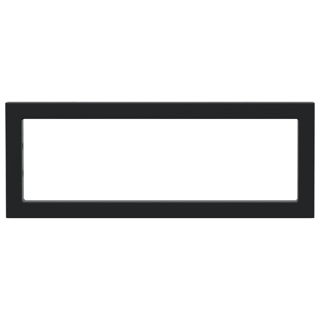 vidaXL Βραχίονες Ραφιών για Νιπτήρα Ορθ. 2 Τεμ. Μαύρο Χάλυβας