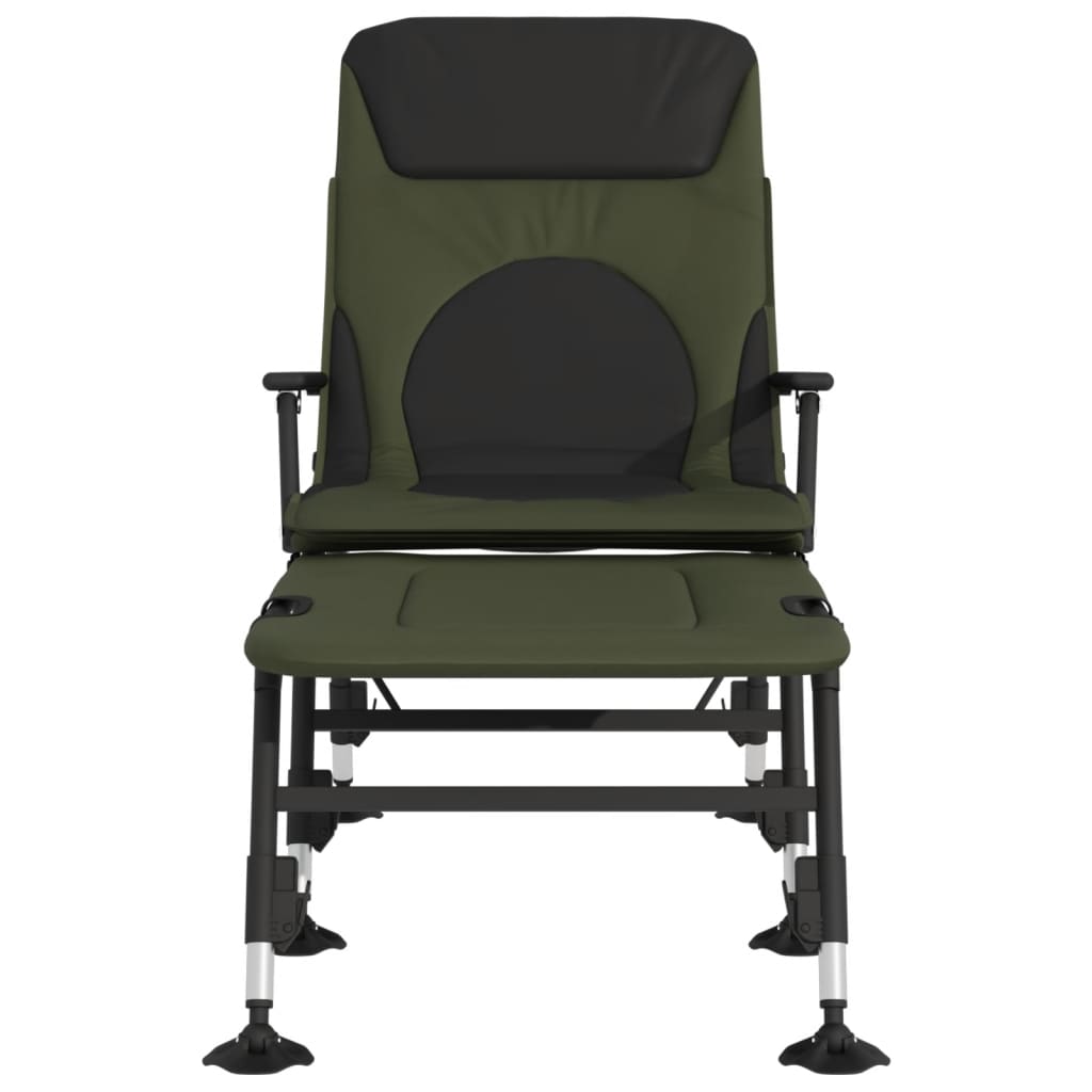 vidaXL Καρέκλα Ψαρέματος με Ρυθμιζ. Πόδια Λάσπης Πτυσσόμενη Πράσινη