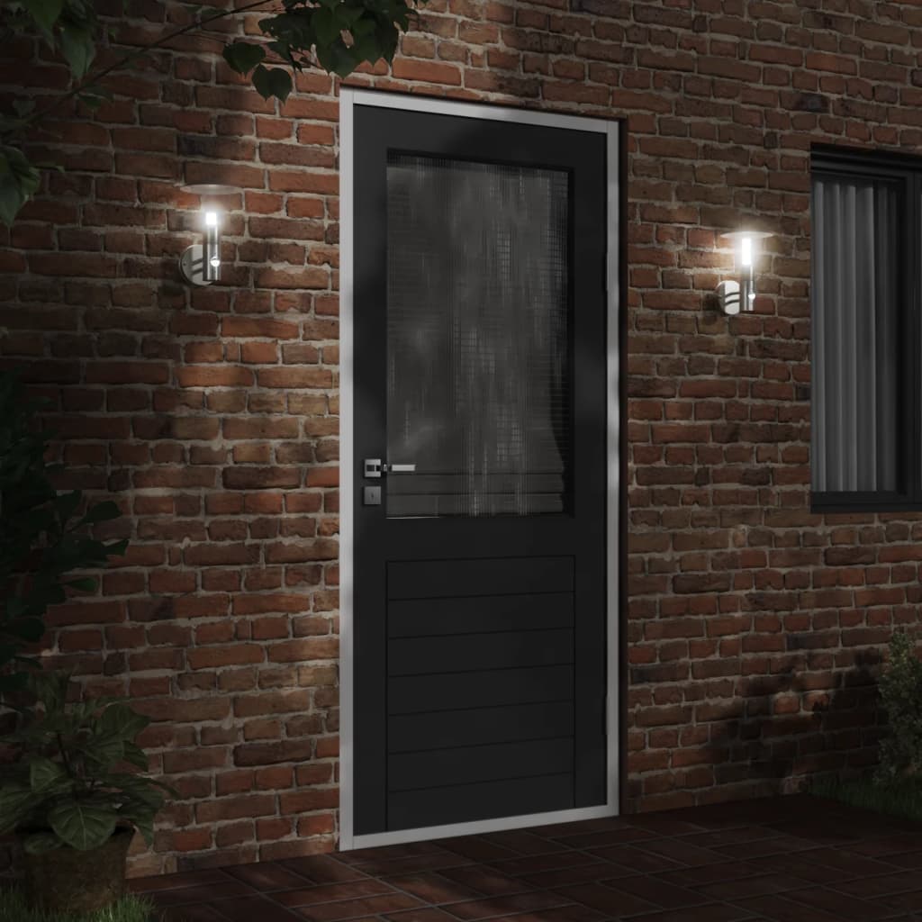 vidaXL Φωτιστικό Τοίχου Εξωτερ. Χώρου με Αισθητήρα Ασημί Ανοξ. Ατσάλι