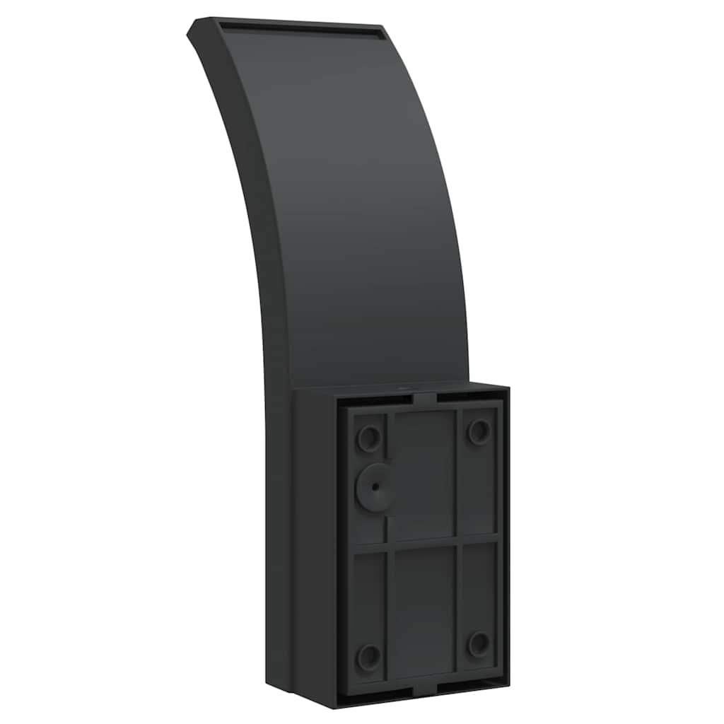 vidaXL Φωτιστικά Τοίχου Εξ. Χώρου LED με Αισθ. 2 τεμ Μαύρα Χυτό Αλουμ.