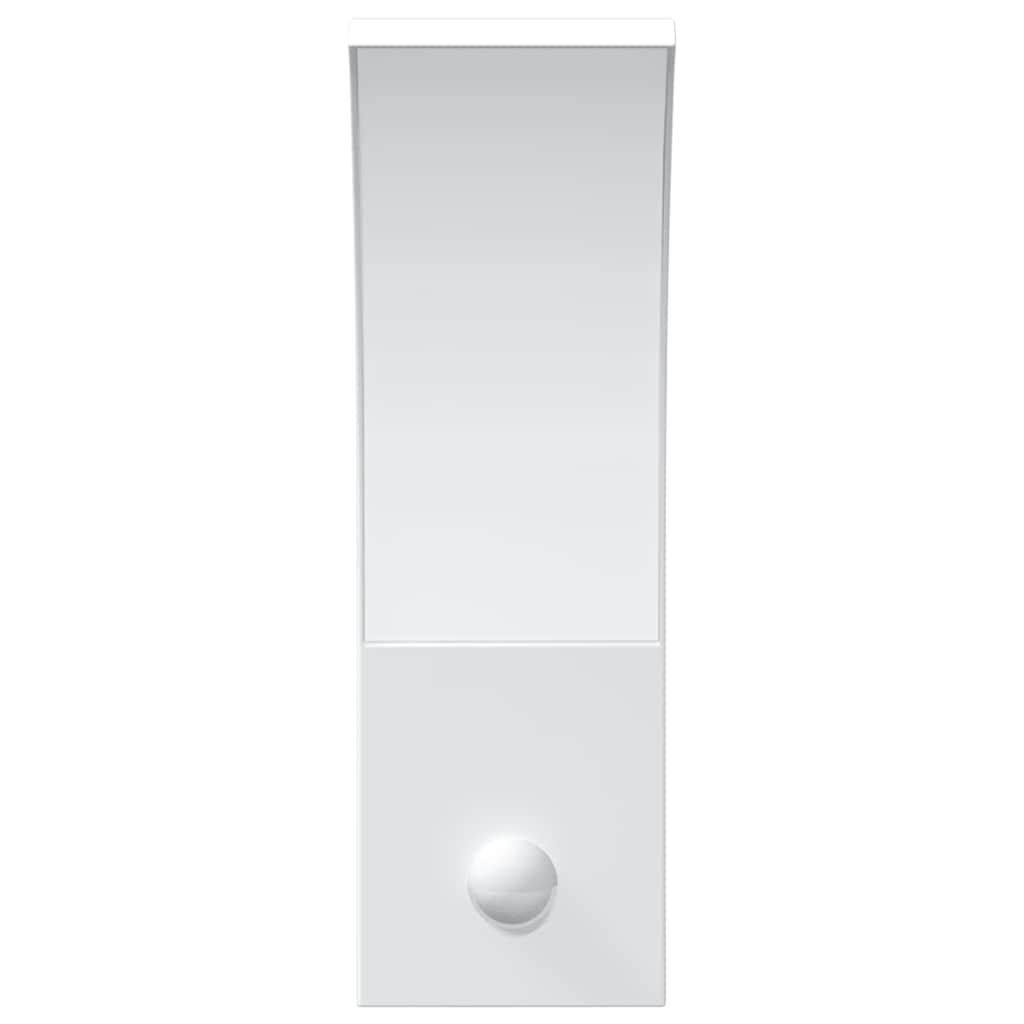 vidaXL Φωτιστικά Τοίχου Εξ. Χώρου LED με Αισθ. 2 τεμ Λευκό Χυτοσ/Αλουμ