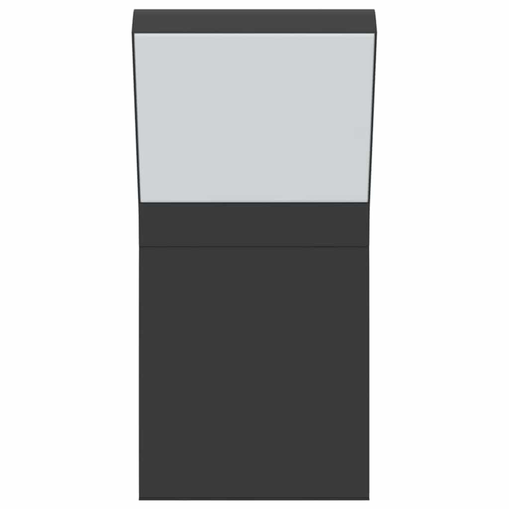 vidaXL Φωτιστικά Εξ. Χώρου LED 2 Τεμ. Μαύρα από Χυτό Αλουμίνιο