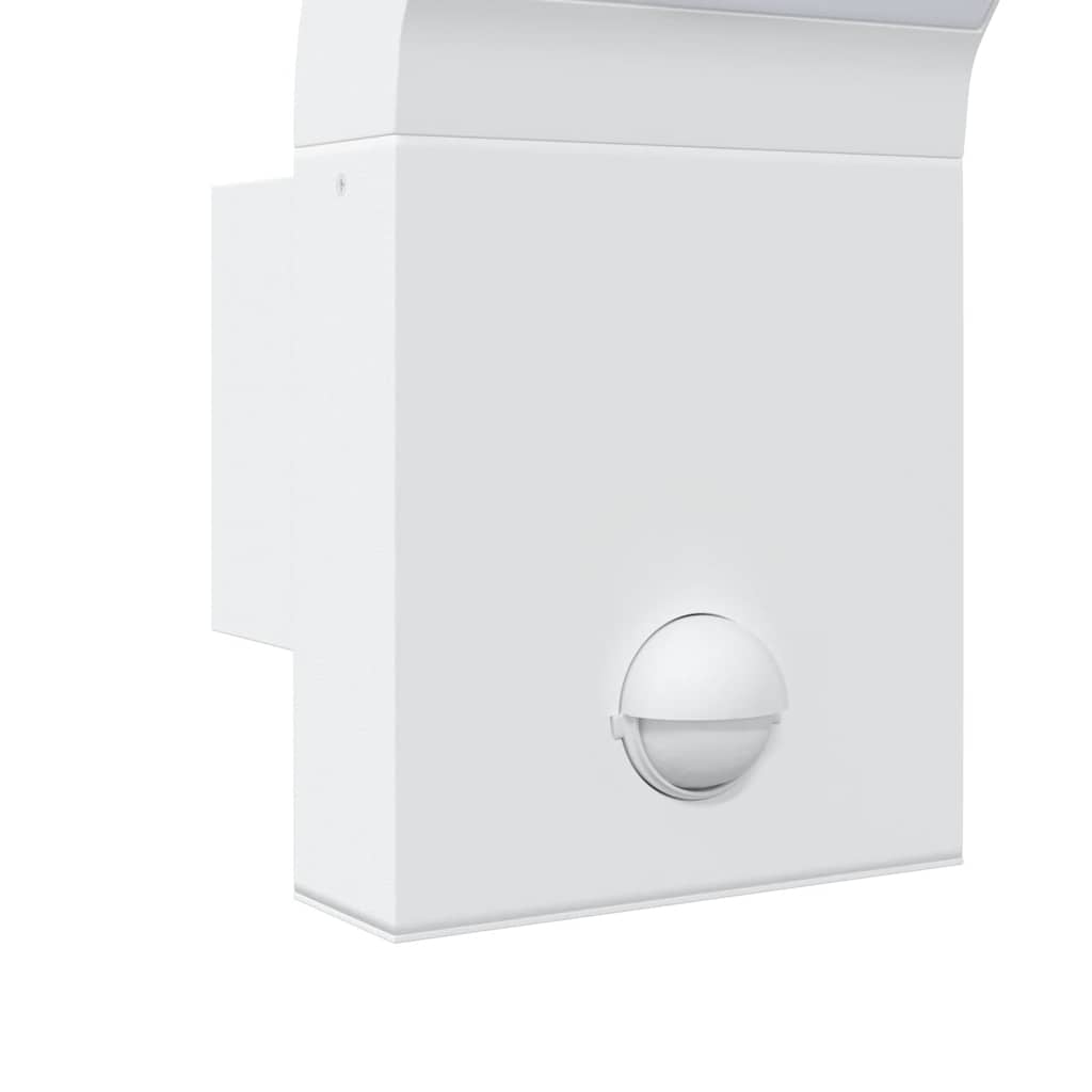 vidaXL Φωτιστικό Τοίχου Εξ. Χώρου LED με Αισθητήρα Λευκό Χυτό Αλουμ.