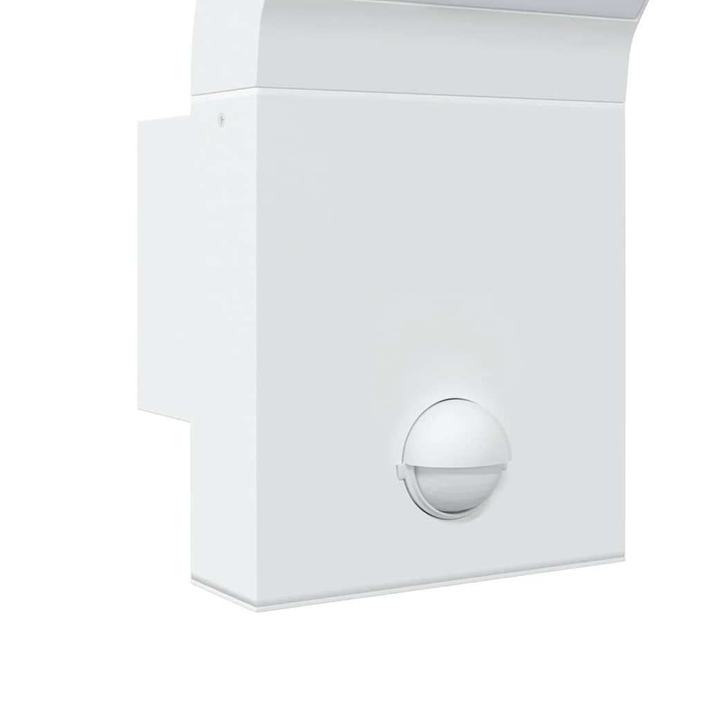 vidaXL Φωτιστικά Τοίχου Εξ. Χώρου LED με Αισθ. 2 τεμ Λευκό Χυτοσ/Αλουμ