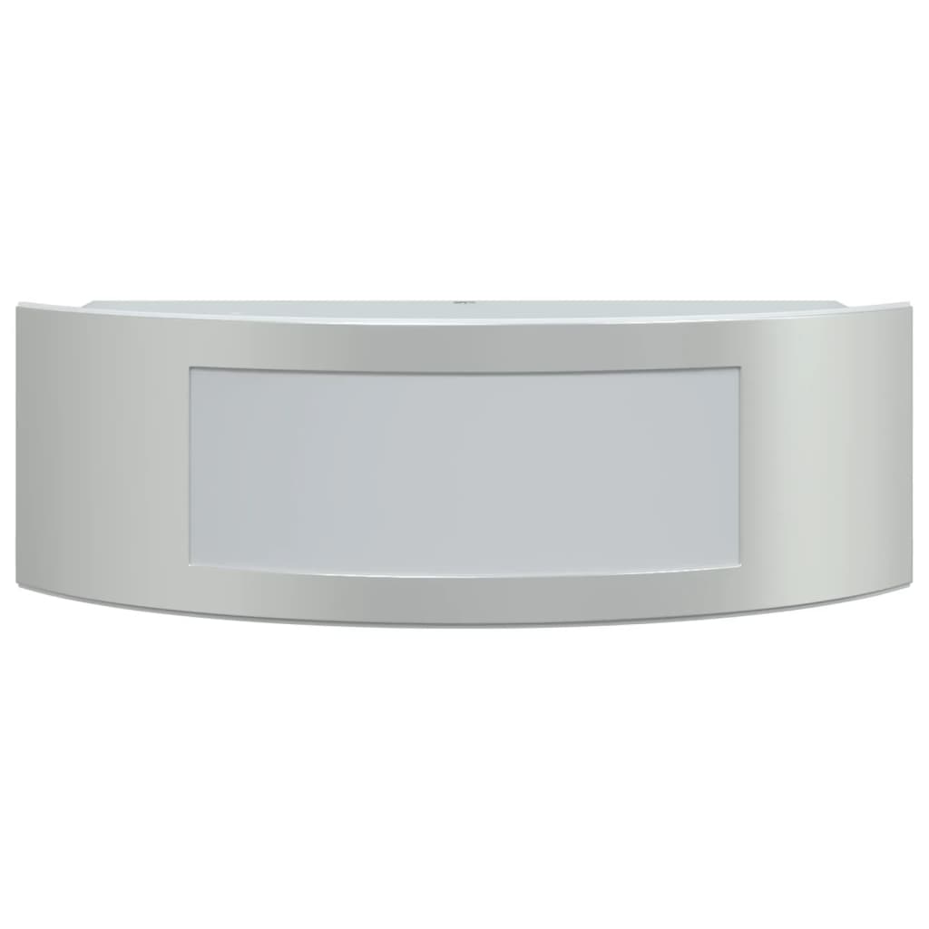 vidaXL Φωτιστικά Τοίχου Εξωτερ. Χώρου 2 τεμ. Ασημί Ανοξείδωτο Ατσάλι