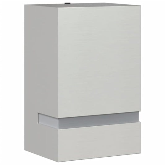 vidaXL Φωτιστικό Τοίχου Εξωτερικού Χώρου Ασημί από Ανοξείδωτο Ατσάλι