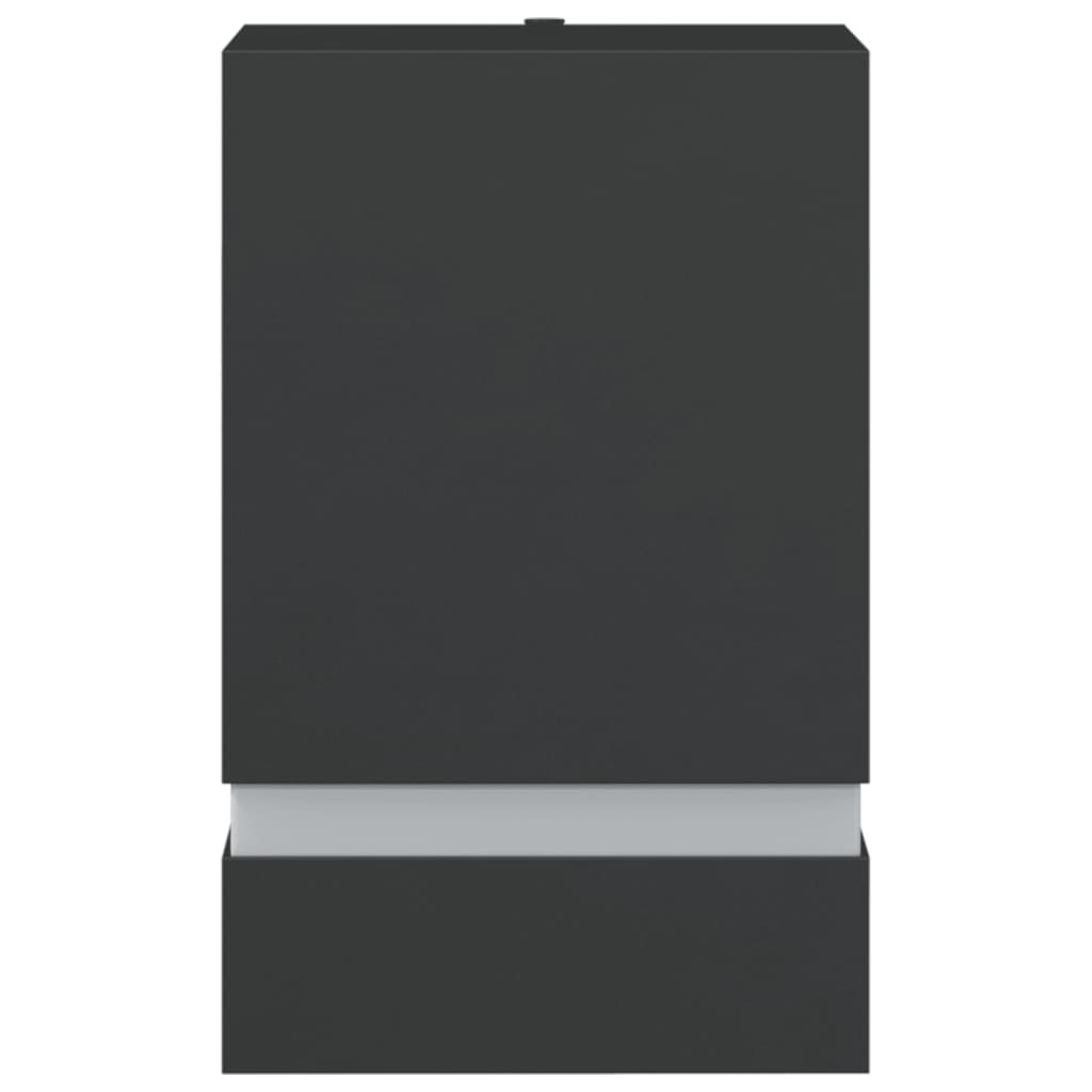 vidaXL Φωτιστικό Τοίχου Εξωτερικού Χώρου Μαύρο από Ανοξείδωτο Ατσάλι