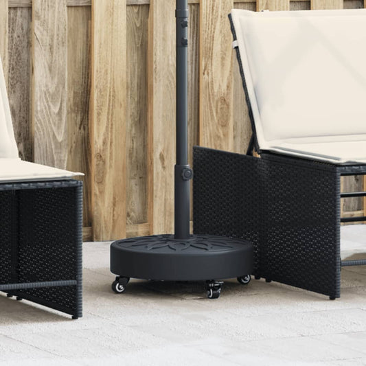 vidaXL Βάση Ομπρέλας με Ρόδες για Ιστό Ø38/48 χιλ. 27 κ. Στρογγυλή