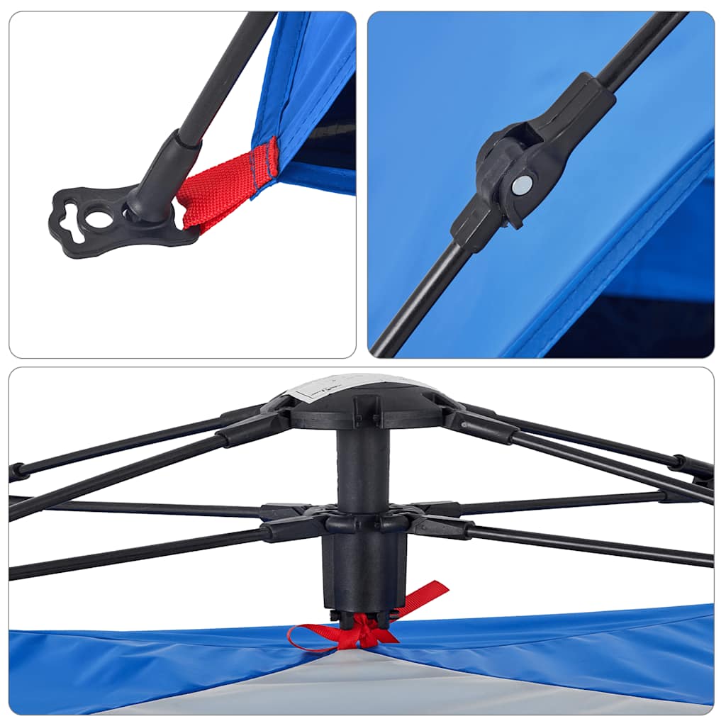 vidaXL Σκηνή Παραλίας 2 Ατόμων Αδιάβροχη Ταχείας Απελ. Γαλάζιο