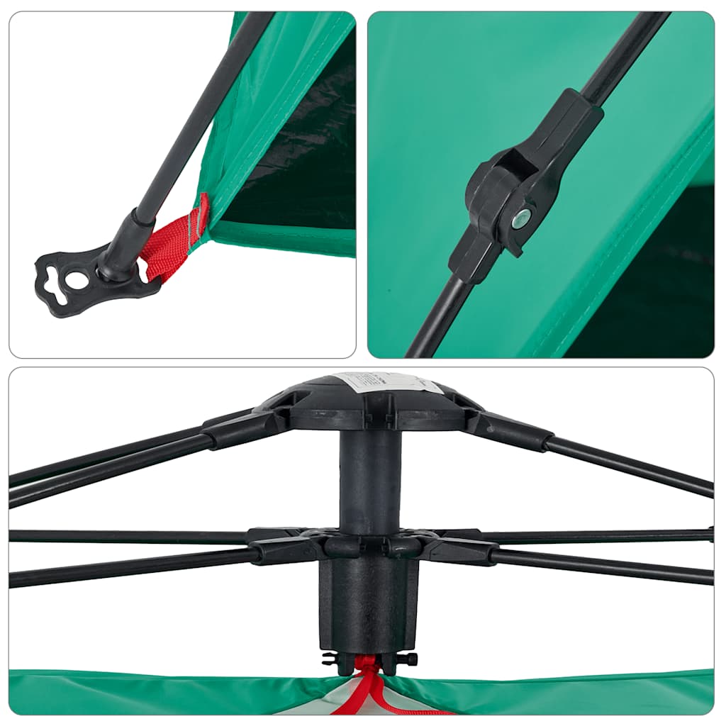 vidaXL Σκηνή Παραλίας 2 Ατόμων Αδιάβροχη Ταχείας Απελ. Γαλαζοπράσινο