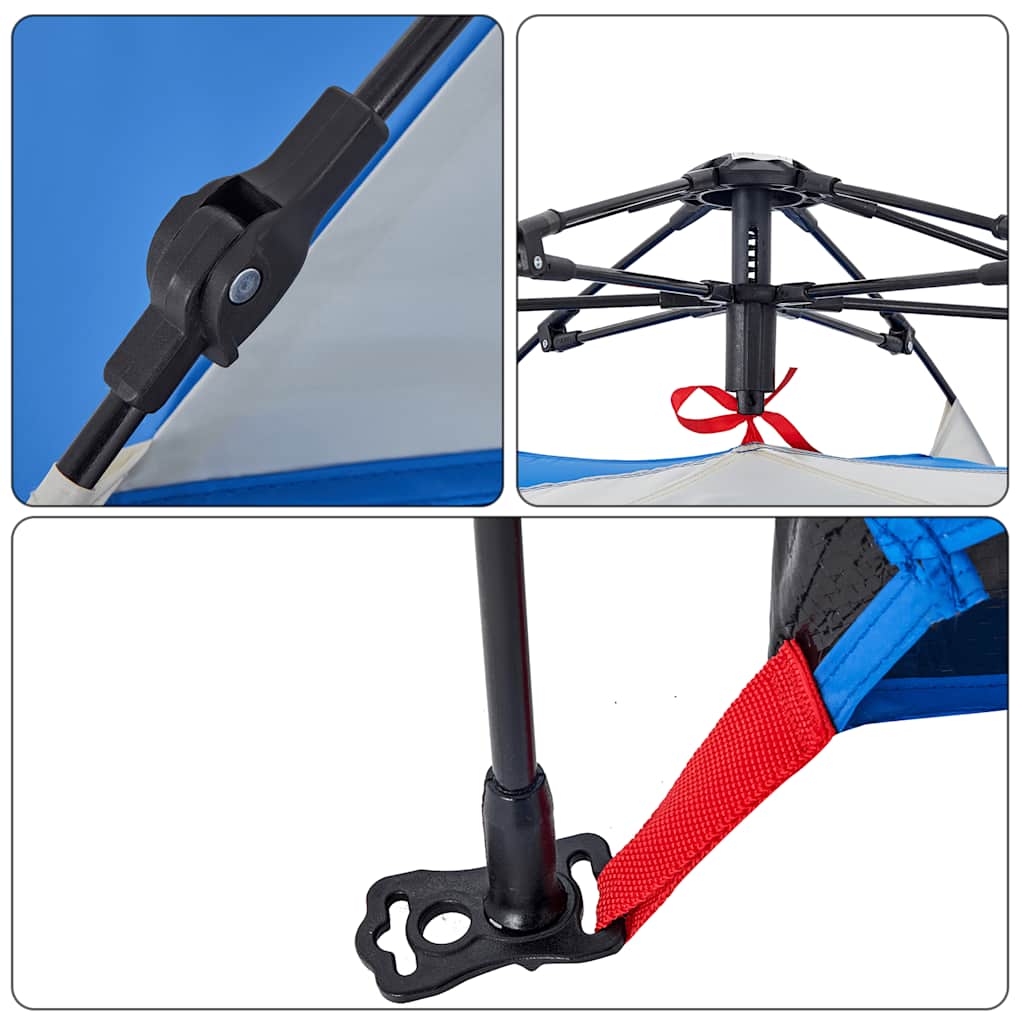 vidaXL Σκηνή Παραλίας 2 Ατόμων Αδιάβροχη Ταχείας Απελ. Γαλάζιο