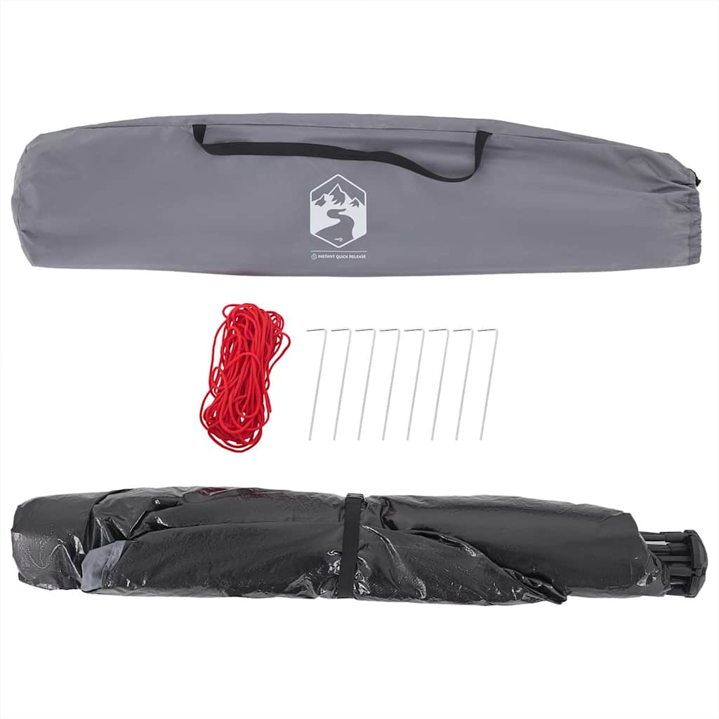 vidaXL Σκηνή Παραλίας 3 Ατόμων Αδιάβροχη Ταχείας Απελ. Γκρι