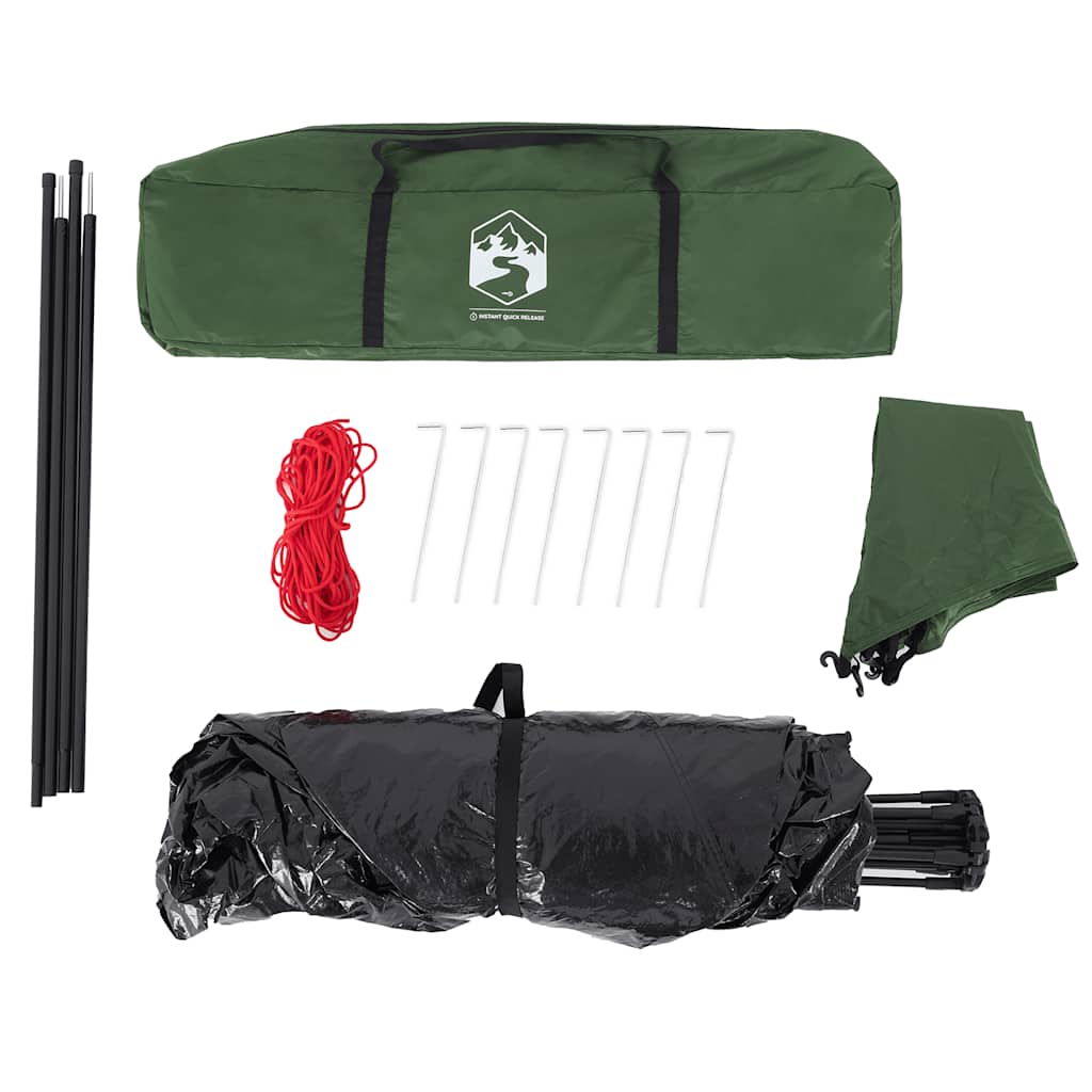 vidaXL Σκηνή Κάμπινγκ με Καμπίνα 4 Ατόμων Ταχείας Απελ. Πράσινη