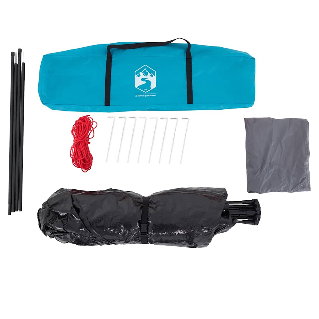 vidaXL Σκηνή Κάμπινγκ με Καμπίνα 4 Ατόμων Ταχείας Απελ. Μπλε