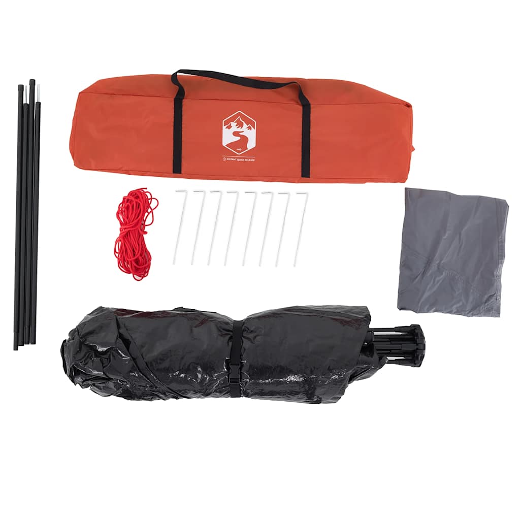 vidaXL Σκηνή Κάμπινγκ με Καμπίνα 4 Ατ. Ταχείας Απελ. Γκρι/Πράσινο