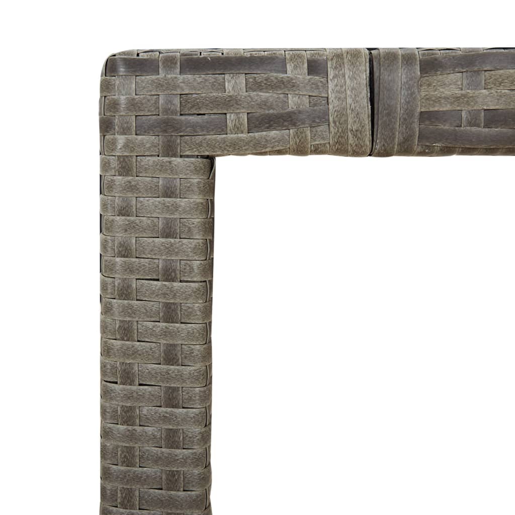 vidaXL Σετ Επίπλων Bistro Κήπου 9 τεμ. Γκρι Συνθετ. Ρατάν με Μαξιλάρια