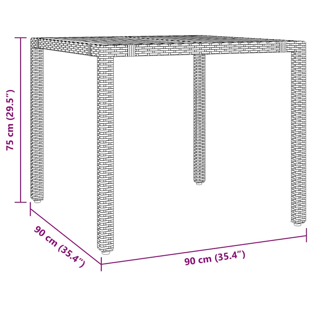 vidaXL Σετ Επίπλων Bistro Κήπου 5 τεμ Μαύρο Συνθετ. Ρατάν με Μαξιλάρια