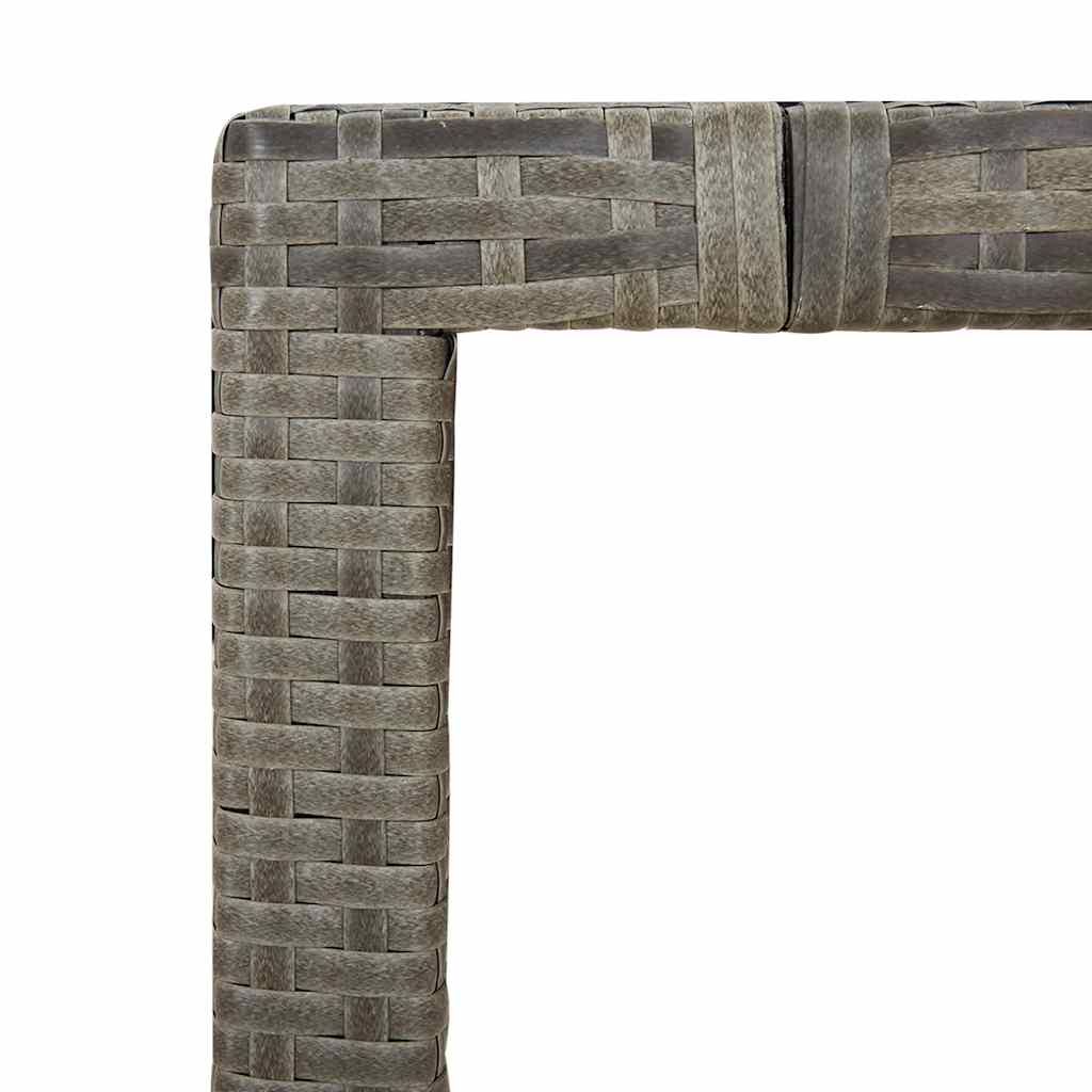 vidaXL Σετ Επίπλων Bistro Κήπου 9 τεμ. Γκρι Συνθετ. Ρατάν με Μαξιλάρια