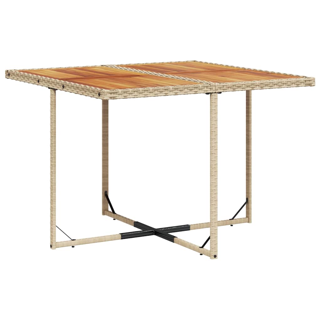 vidaXL Σετ Τραπεζαρίας Κήπου 9 τεμ. Μπεζ Συνθετικό Ρατάν με Μαξιλάρια