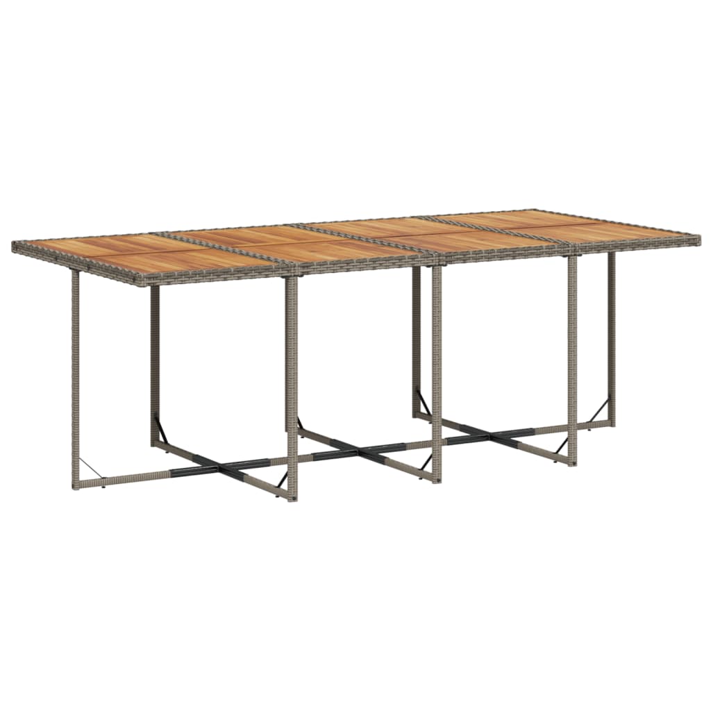 vidaXL Σετ Τραπεζαρίας Κήπου 9 τεμ. Γκρι Συνθ. Ρατάν με Μαξιλάρια